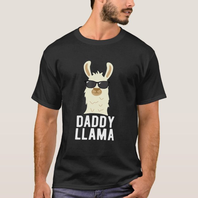 Camiseta Mens Pai Llama | Presente de Dia de os pais engraç (Frente)