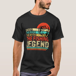 Camiseta Mens Pai Mito Lenda de Pesca Pescador Fathe