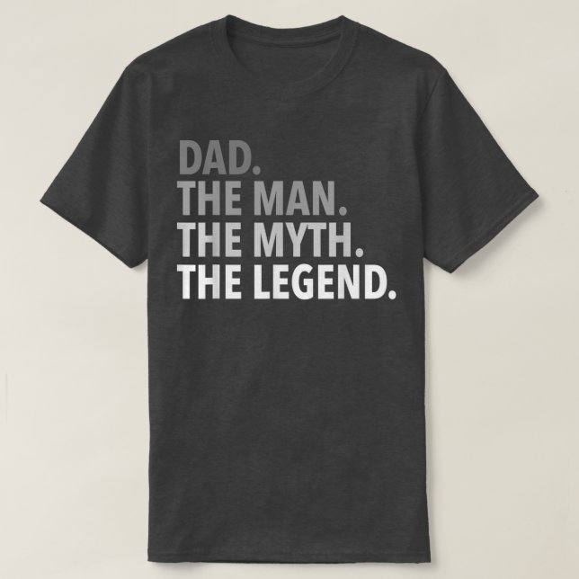 Camiseta Mens Pai O Homem O Mito A Lenda TDad Pai (Frente do Design)