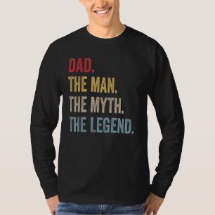 Camiseta Mens Pai O Homem O Mito O Dia de os pais Da Lenda