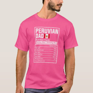 Camiseta Mens Pai Peruano Fatos Nutrição Dia de os pais Nat