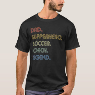 Camiseta Mens Pai Super Herói Coach Legend Engraçado