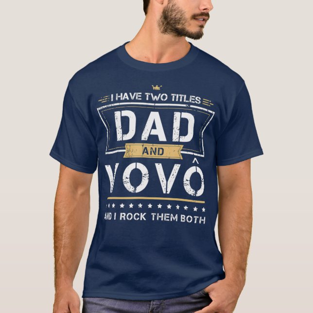 Camiseta Mens Pai Vovo Vovô Português I Rock Them (Frente)