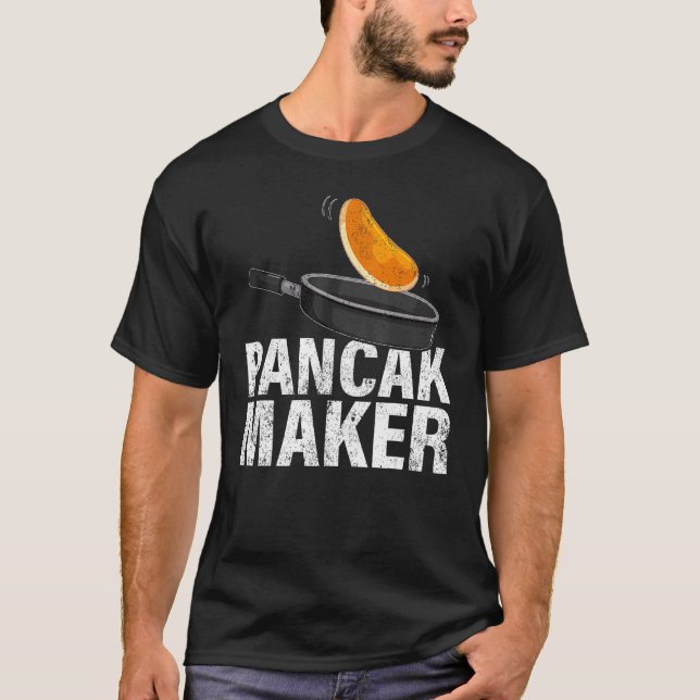 Camiseta Mens Pancake Maker Comida do Café da Manhã Pancake (Frente)