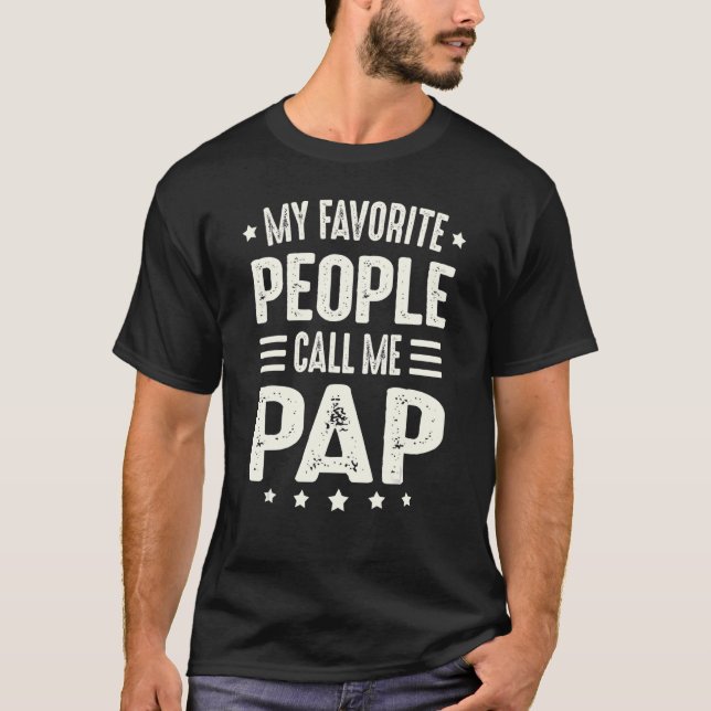 Camiseta Mens Pap Dia de os pais For Men My Favorite Pessoa (Frente)