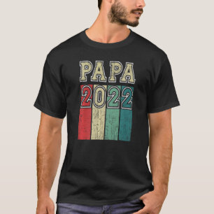 Camiseta Mens Papa 2022 Novo Pai 2022 Nascimento
