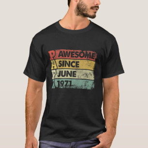 Camiseta Mens Papa 50º Aniversário Incrível Desde Junho De 
