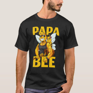 Camiseta Mens Papa Bee Beekeeping Honey Daddy With Daughter