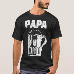 Camiseta Mens Papa Beer Engraçado T-Shirt Dia de os pais