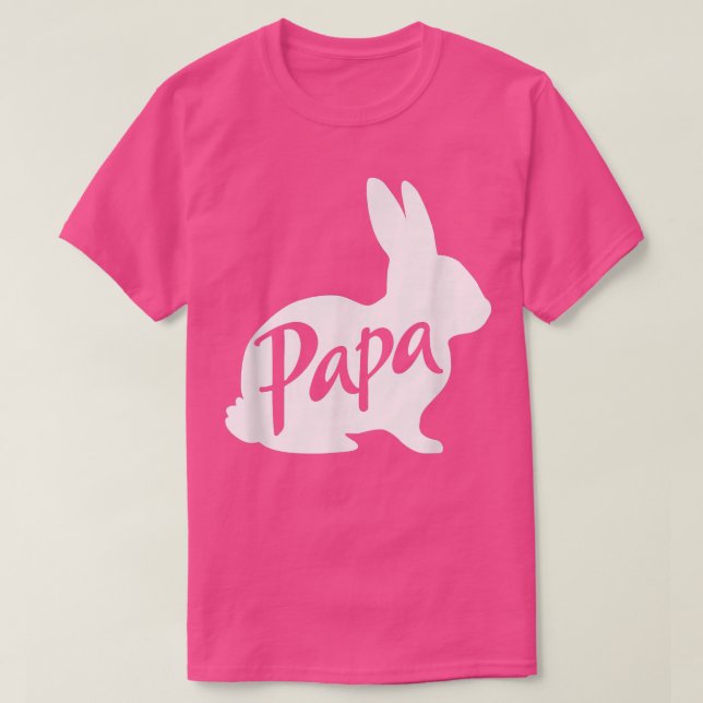 Camiseta Mens Papa Bunny Rabbit Pai Pai Pai Avô Ea (Frente do Design)