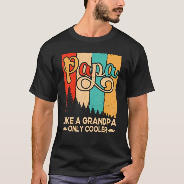 Camiseta Mens Papa Como Um Vovô Só Pai Mais Fria Padre De (Frente)