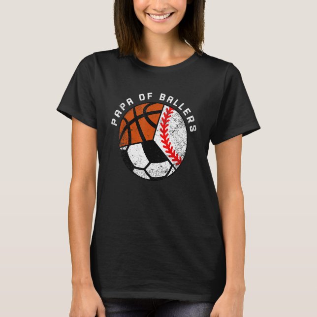 Camiseta Mens Papa de Balas Baseball Basball (Frente)