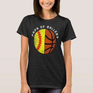 Camiseta Mens Papá De Balas De Softball Papá