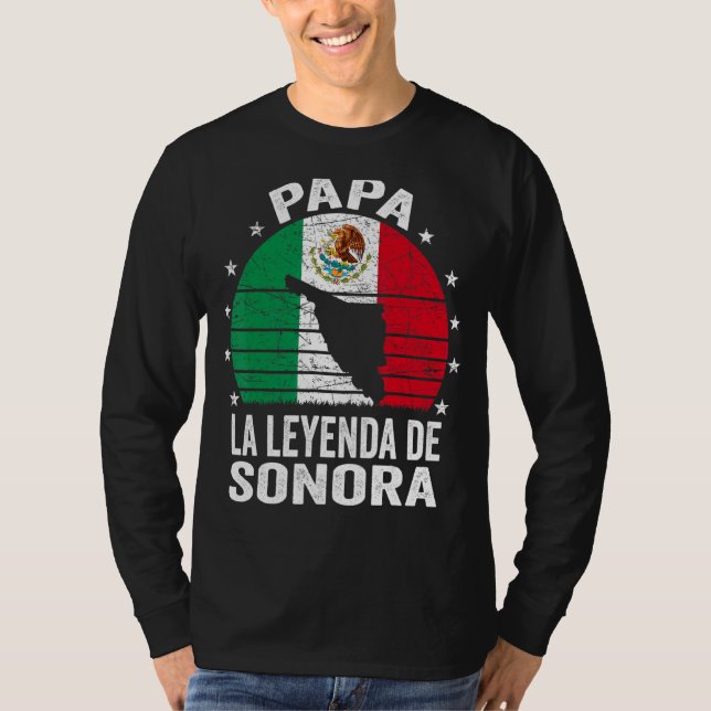 Camiseta Mens Papa La Leyenda De Sonora Pai Mexicano Sonora (Frente)
