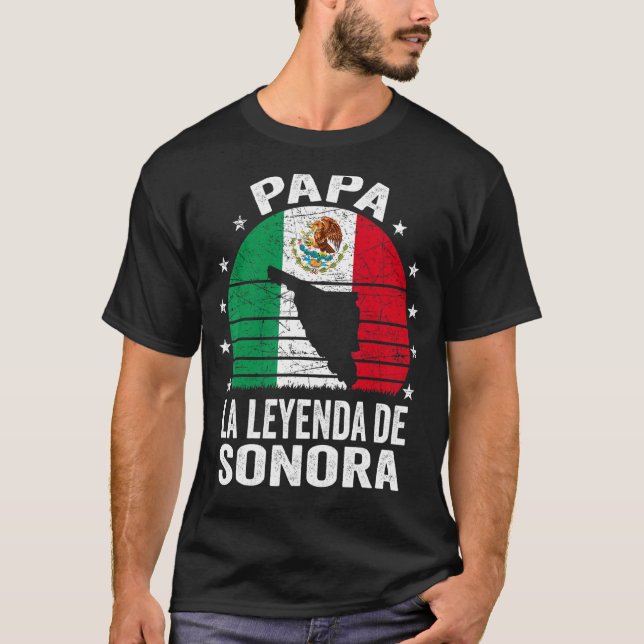 Camiseta Mens Papa La Leyenda De Sonora Pai Mexicano Sonora (Frente)