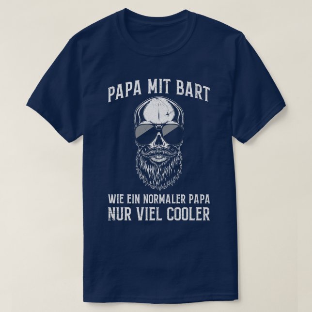 Camiseta Mens Papa Mit Bart Beard Carrier Pais Beard Diga (Frente do Design)