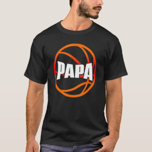 Camiseta Mens Papa Pai de basquetebol