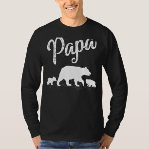 Camiseta Mens Papa Urso 2 Urso-Cubo Animal Papa Urso Pai