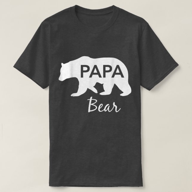 Camiseta Mens Papa Urso Excelente Presente Para Pai Vovô Pa (Frente do Design)