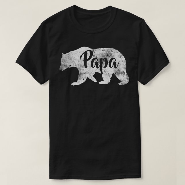 Camiseta Mens Papa Urso Fantástico Acampando o Tee do Pai  (Frente do Design)