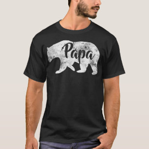 Camiseta Mens Papa Urso Fantástico Acampando o Tee do Pai 
