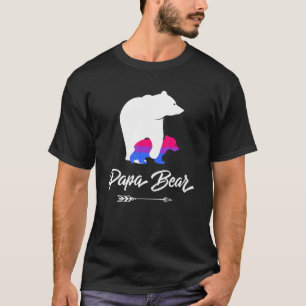 Camiseta Mens Papa Urso Hetero LGBT Ally Bisexual