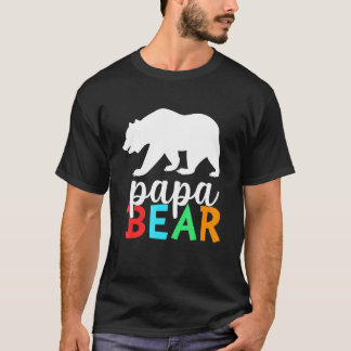 Camiseta Mens Papa Urso Pai Pai Papá Urso