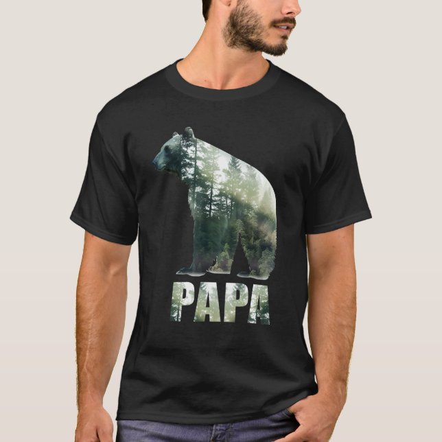 Camiseta Mens Papa Urso Surreal Pai Incrível Dia dos Pais (Frente)