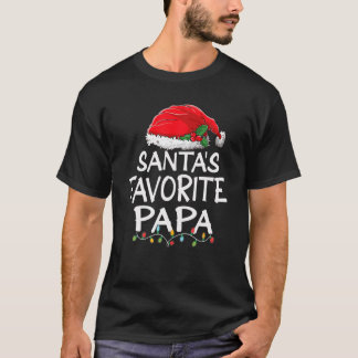 Camiseta Mens Papais noeis Favoritos Papa Natal Papai Papai
