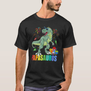 Camiseta Mens Papasaurus Aniversário Rex Dinosaur Papa Saur