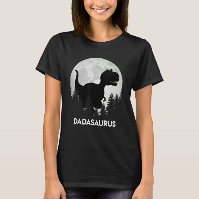 Camiseta Mens Papasaurus Daddy Father (Frente)