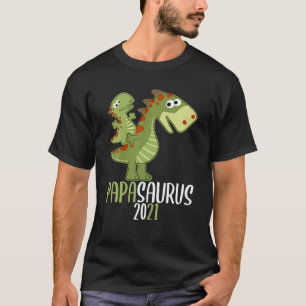 Camiseta Mens Papasaurus Dinossauro Pai Pai Filho Filha P