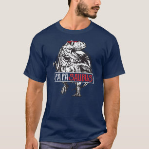Camiseta Mens Papasaurus T Rex Dinossauro Engraçado Papa Sa