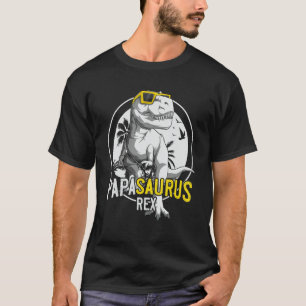 Camiseta Mens Papasaurus T Rex Dinossauro Pai Papa Saurus