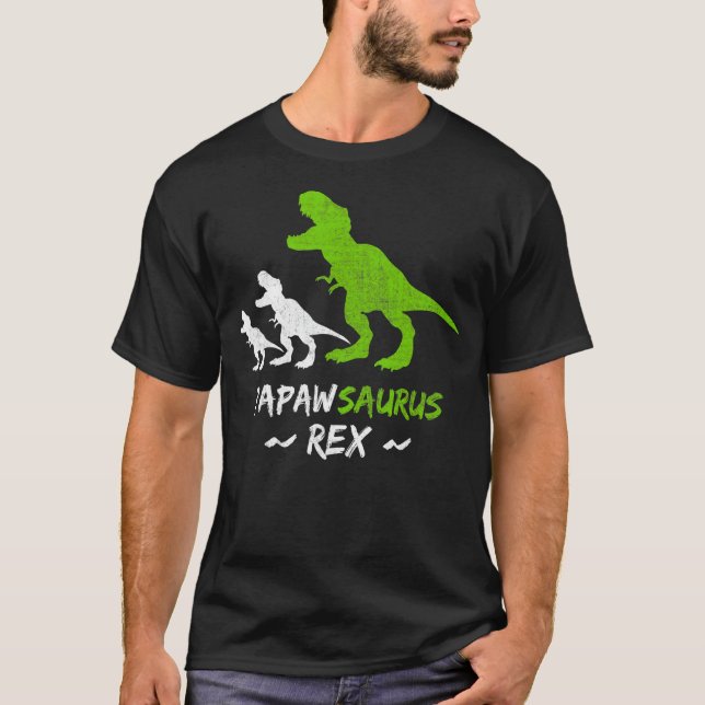 Camiseta Mens Papawsaurus Rex Papaw Saurus Dinossaur (Frente)