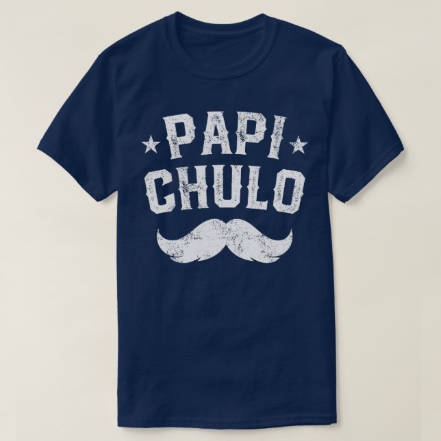 Camiseta Mens Papi Chulo Regalo Para Papa (Frente do Design)
