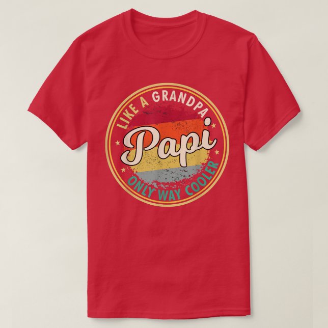 Camiseta Mens Papi como um vovô só como um grão mais frio (Frente do Design)