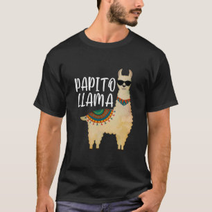 Camiseta Mens Papito Llama Pai espanhol Funny Llama