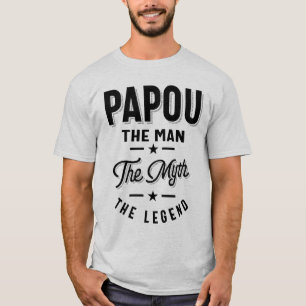 Camiseta Mens Papou Shirt Gift: O Homem O Mito A Lenda
