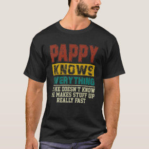 Camiseta Mens Pappy Sabe Tudo Vintage Pappy Lover