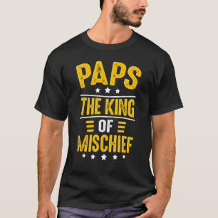 Camiseta Mens Paps Idea Para Homens Bom Avô Papão Rei De M