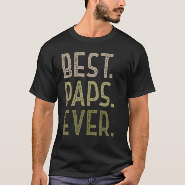 Camiseta Mens Paps Tee De Netos Para O Melhor Papo Masculin (Frente)