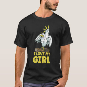 Camiseta Mens Parakeet Parrot Eu Amo Os Meus Papagaios