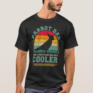 Camiseta Mens Parrot Pai Como Um Pai Regular Mas Fath Mais 