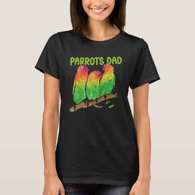 Camiseta Mens Parrots Dad Animal Friend Pet Parrot Owner Fa (Frente)