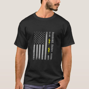 Camiseta Mens Patriótico Pai Eletrônico - Bandeiras America