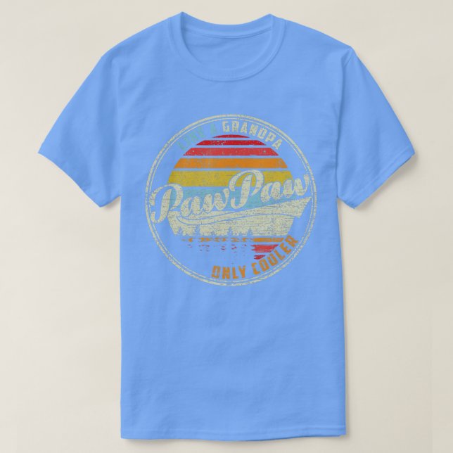 Camiseta Mens PAWPAW como um vovô SÓ PAPA D (Frente do Design)