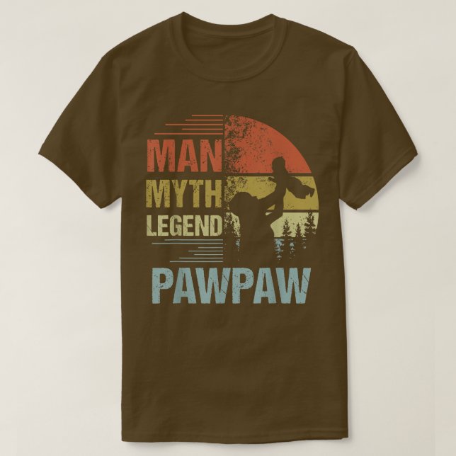 Camiseta Mens Pawpaw Myth Legend  For Mens & Dad Funny Fath (Frente do Design)