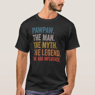 Camiseta Mens Pawpaw O Homem O Mito A Lenda