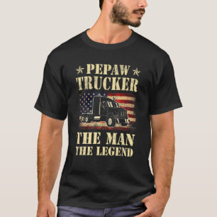 Camiseta Mens Pepaw Caminhante O Homem A Lenda Homens do Pa